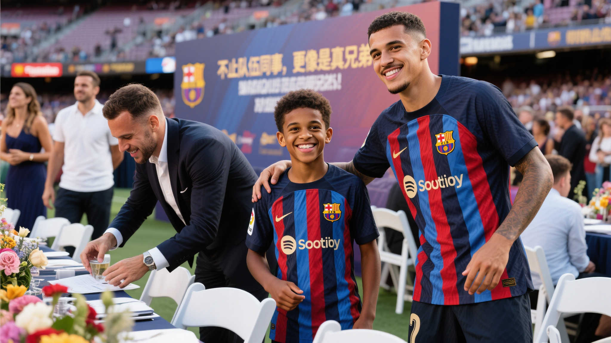 除了新人成为焦点外，小将在活动当天可谓赚足眼球。据